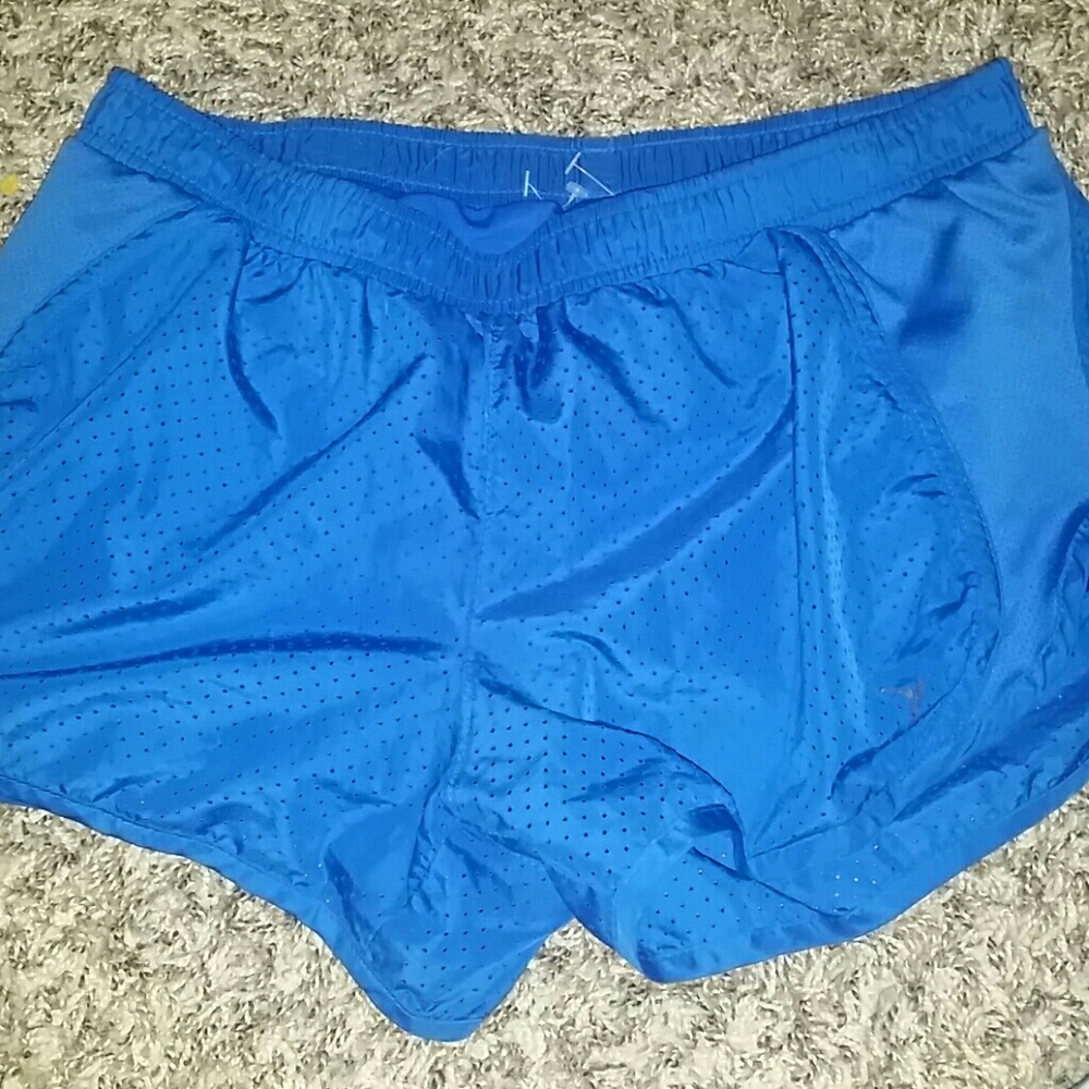 Light blue running shorts